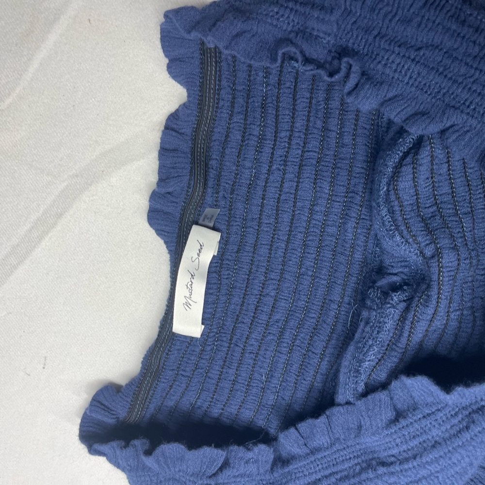 Navy Ruffled Mini Skort - Picture 4 of 5